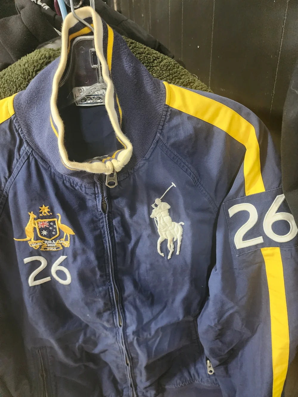 Ralph Lauren Navy and Yellow Athletic Polo Zip Jacket - Picture 3 of 5